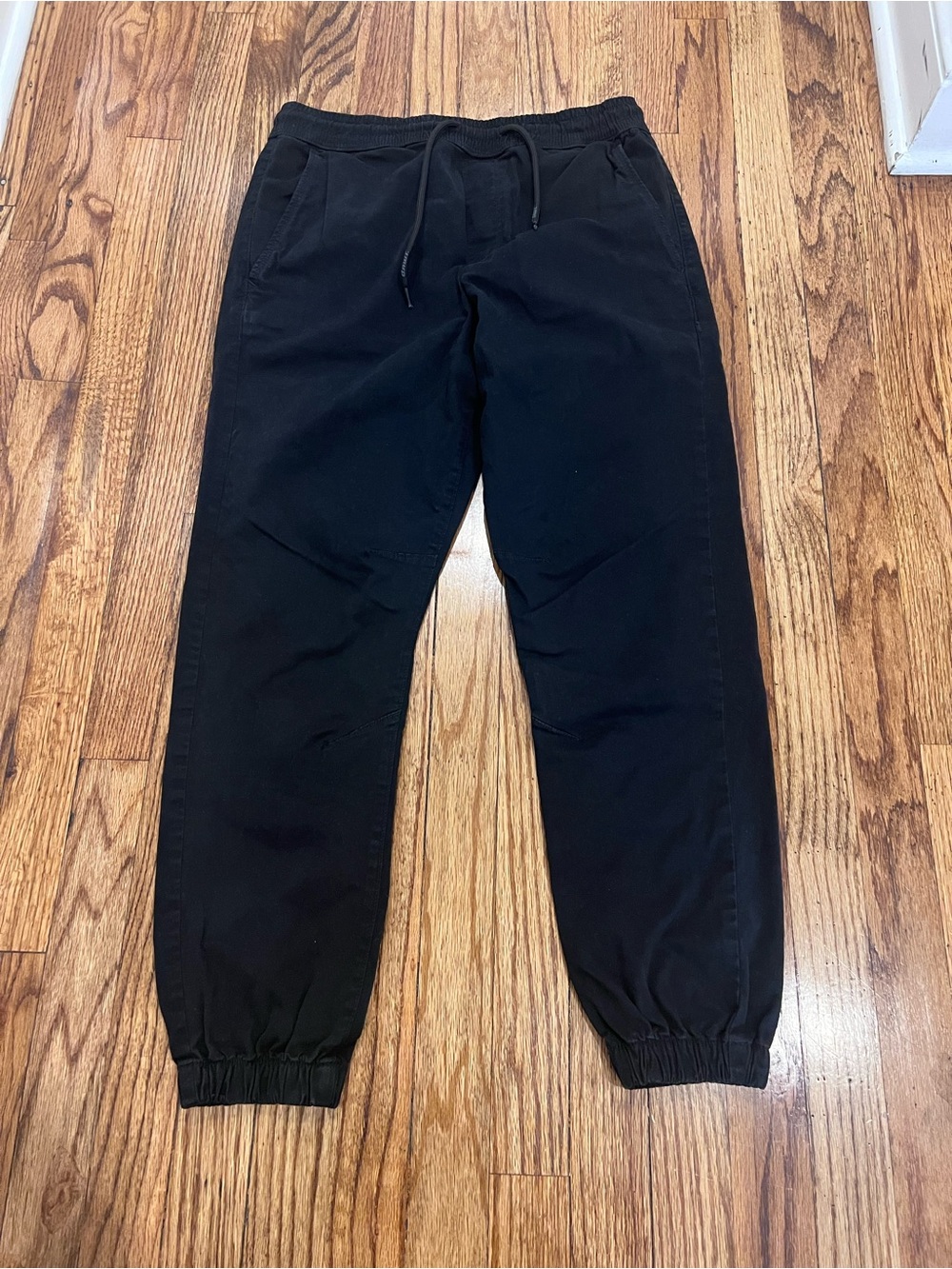 Zara DNWR Men’s Jogger Pants Utility Streetwear Tapered Cuffed Black Size Medium